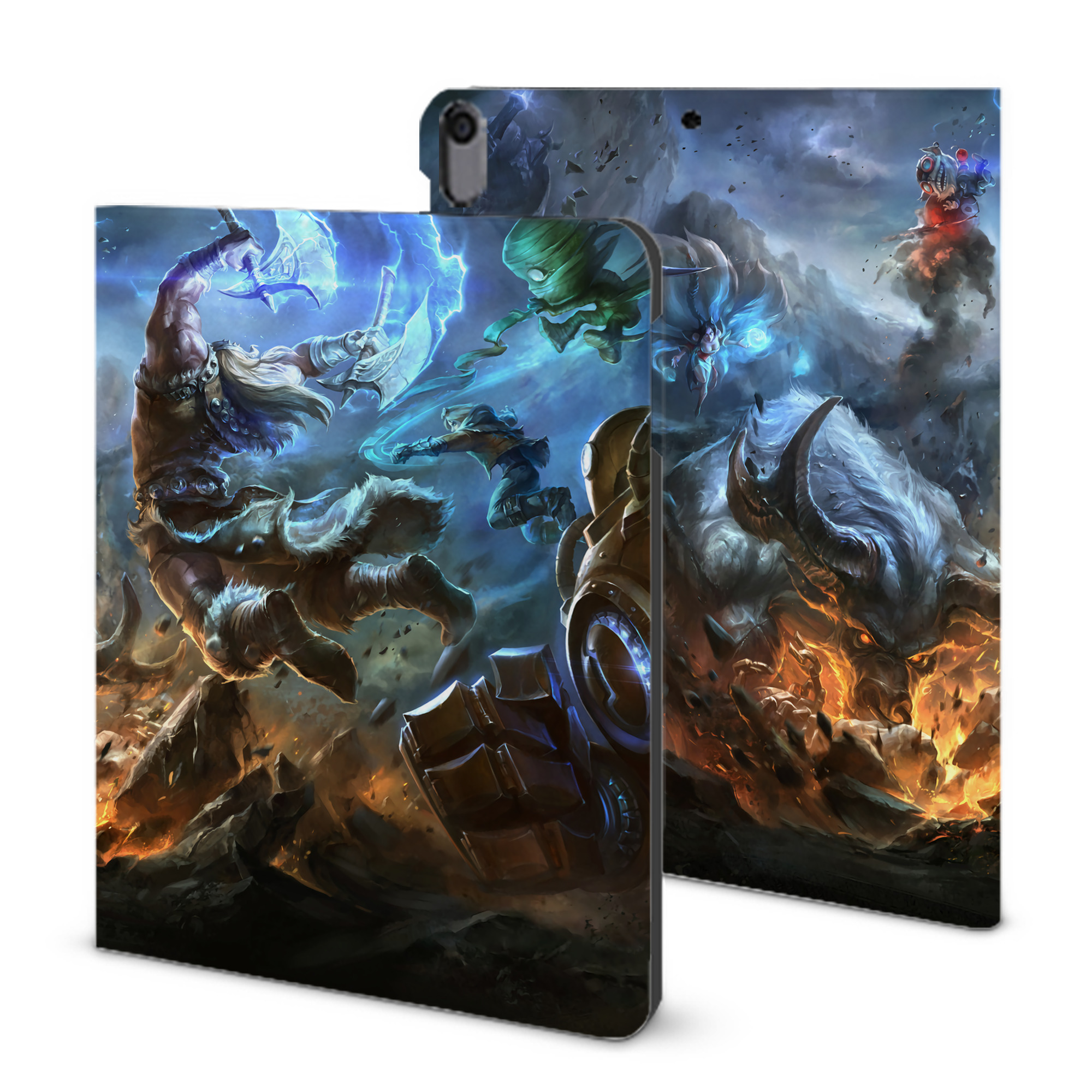 （画像用） リーグ・オブ・レジェンド League of Legends LOL IPad ケース ブック型 PUレザー TPU 耐衝撃 軽量 薄型 ペン収納なし 全面保護 IPad 各モデル対応